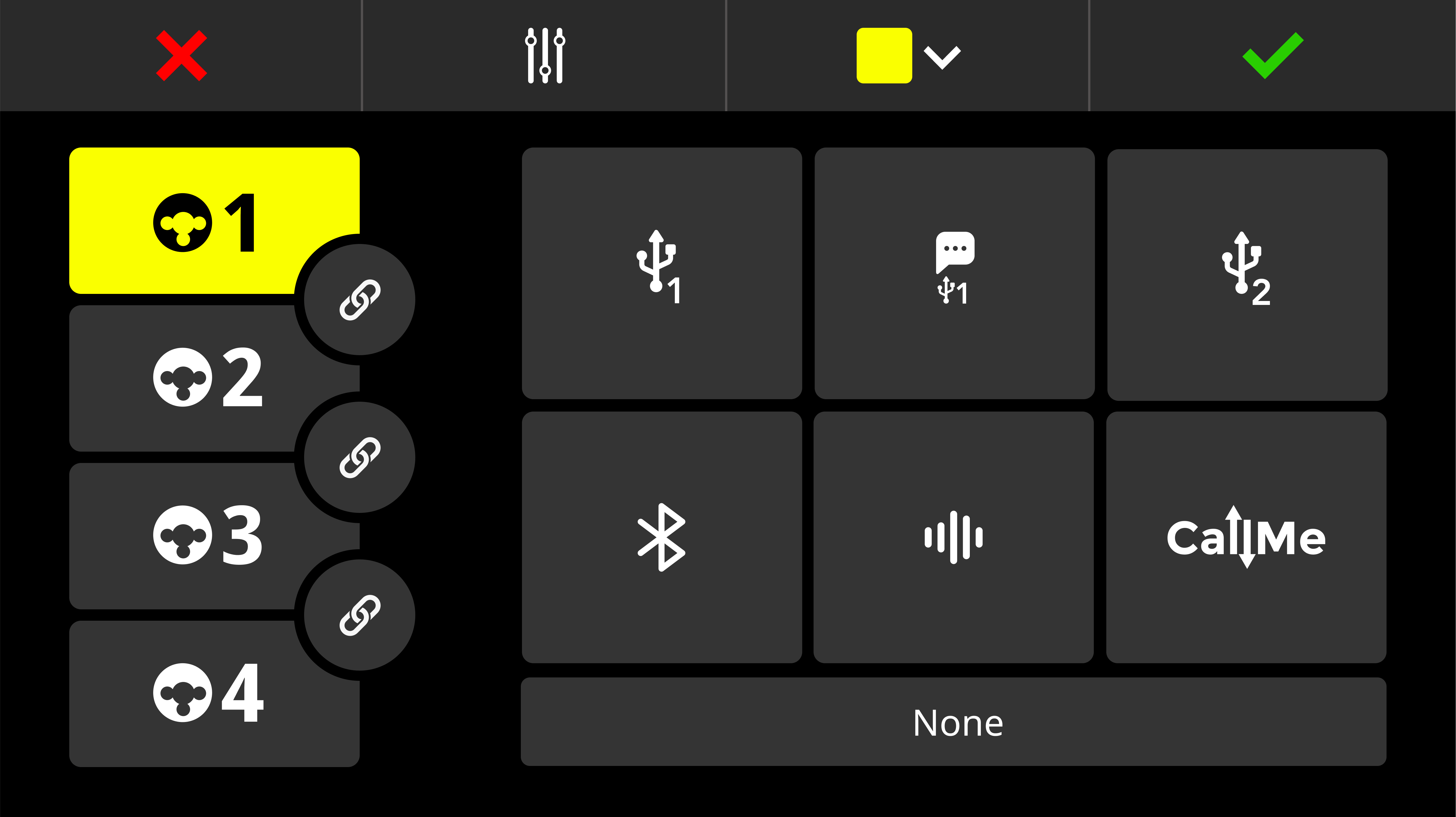 RØDECaster Pro II channel setup screen
